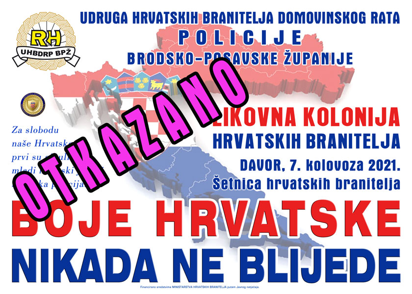 Boje Hrvatske otkazano